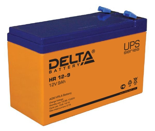 картинка Аккумулятор Delta HR 12-9, 12V, 9Ah, DTM 1209 от магазина Альфанит в Кунгуре