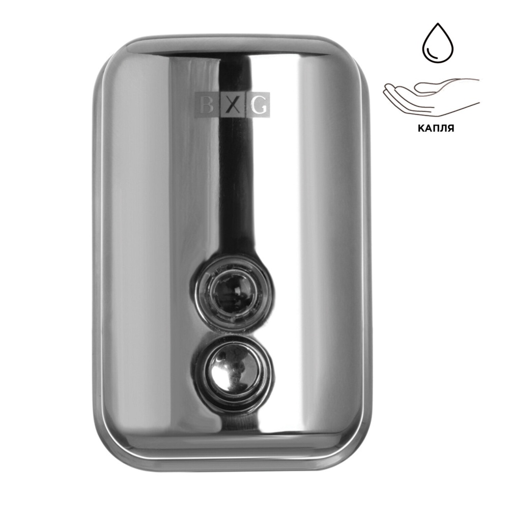 картинка Диспенсер для жидкого мыла, 0,5 л, наливной, нержавеющая сталь, "Antivandal SD H1-500", BXG, 601202 от магазина Альфанит в Кунгуре