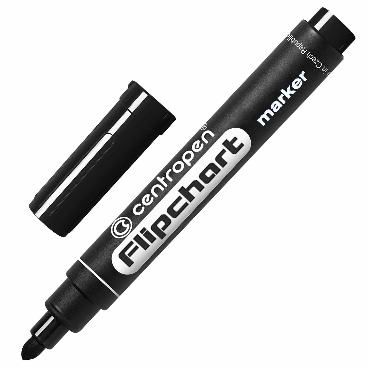 картинка Маркер для флипчарта, 2,5 мм, черный, непропитывающий, CENTROPEN, 151104, 8550 от магазина Альфанит в Кунгуре