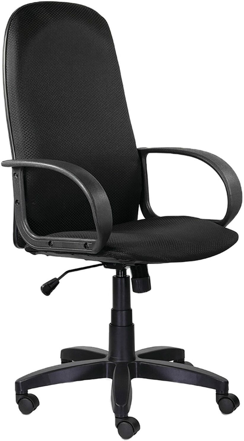 картинка Кресло офисное BRABIX "Praktik EX-279", ткань/кожзам, черный, 532019 от магазина Альфанит в Кунгуре