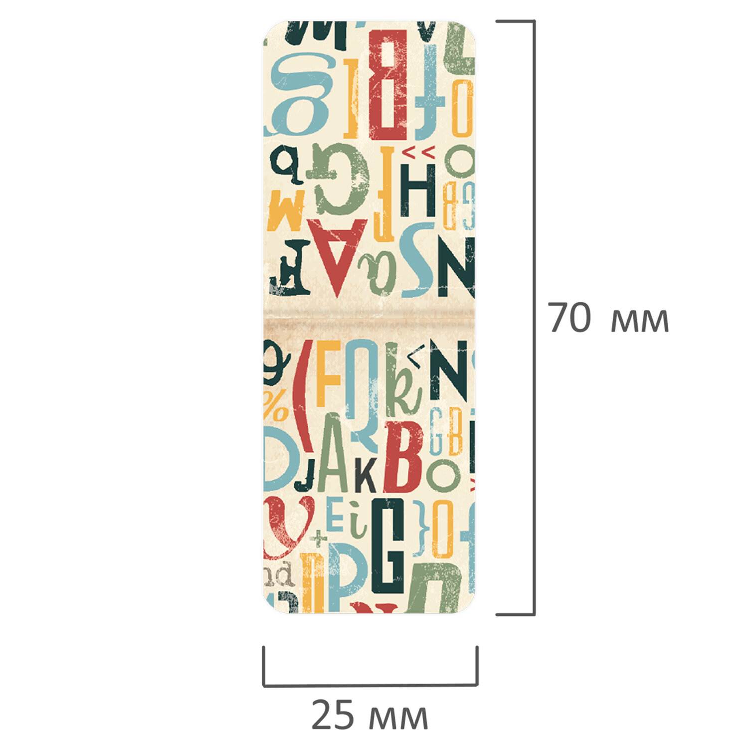 картинка Набор закладок магнитных, 6 шт, 35*25 мм, ассорти, "Letters", BRAUBERG, 113166 от магазина Альфанит в Кунгуре