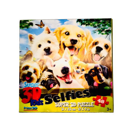 картинка Пазл 50 эл., 3D, "Собаки селфи селфи", 13535 от магазина Альфанит в Кунгуре