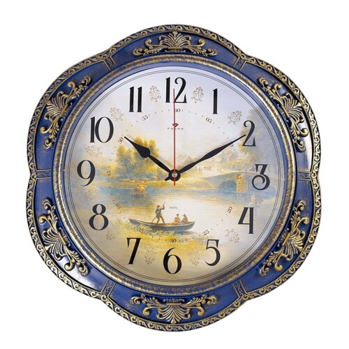 картинка Часы настенные 35,5 см, синий, "Диабо", 4551493 от магазина Альфанит в Кунгуре