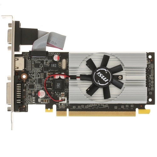 картинка Видеокарта MSI GeForce 210 1 Gb, N210-1GD3/LP, PCI-E 2.0, 1 ГБ GDDR3, 64 бит, 460 МГц, HDMI, VGA (D-Sub), DVI-I от магазина Альфанит в Кунгуре