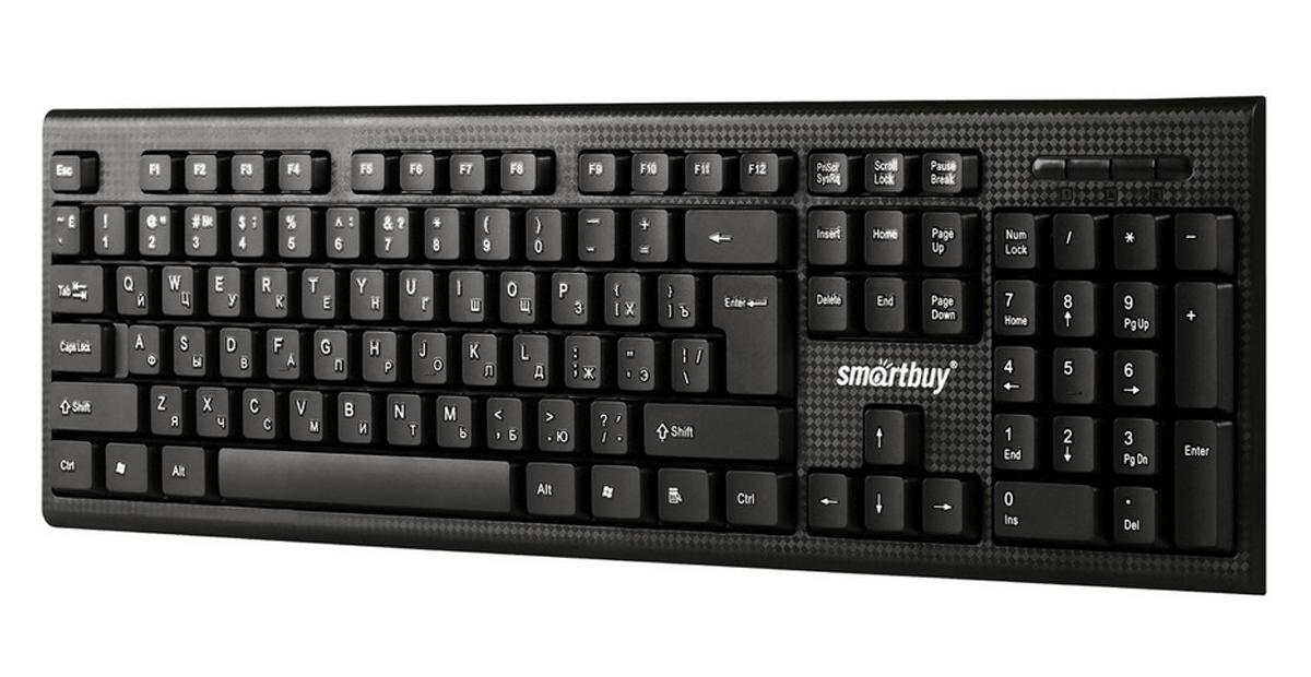 картинка Клавиатура проводная SmartBuy ONE 115, USB, черный, SBK-115-K от магазина Альфанит в Кунгуре