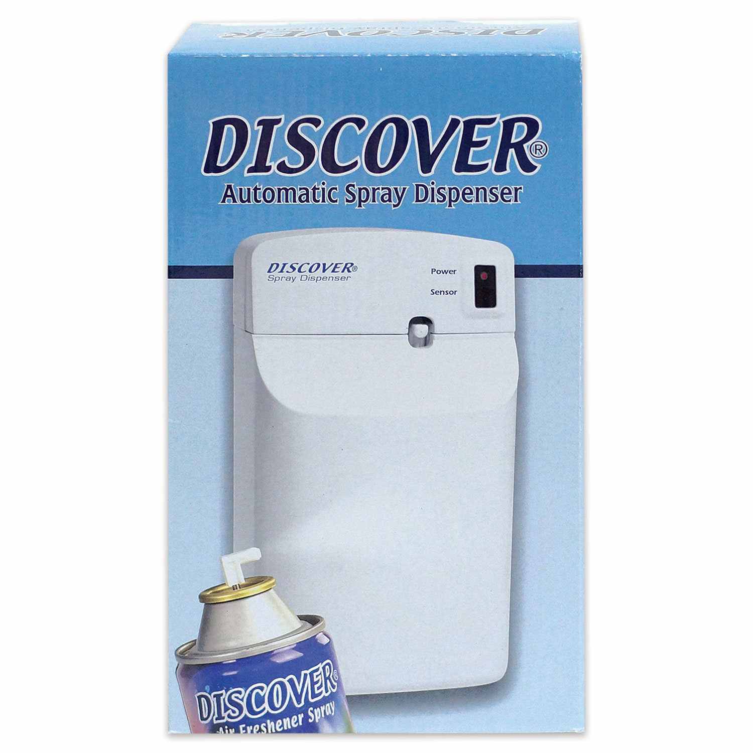 картинка Диспенсер для освежителя воздуха, пластик, белый, электронный, DISCOVER, 605418 от магазина Альфанит в Кунгуре