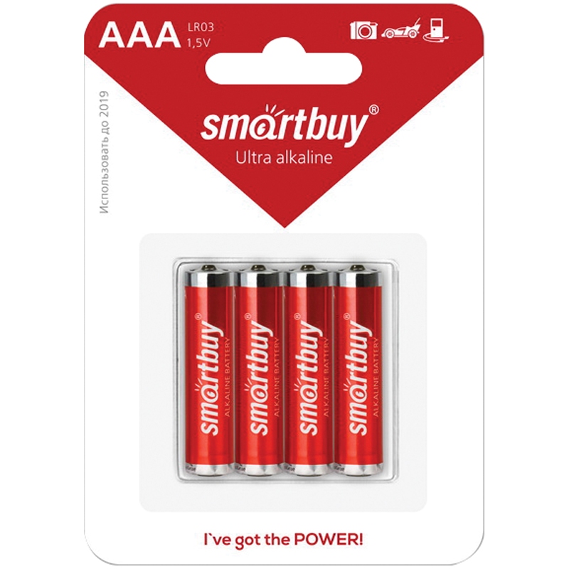 картинка Батарейки ААА, 4*BI, SmartBuy, SBBA-3A04B от магазина Альфанит в Кунгуре
