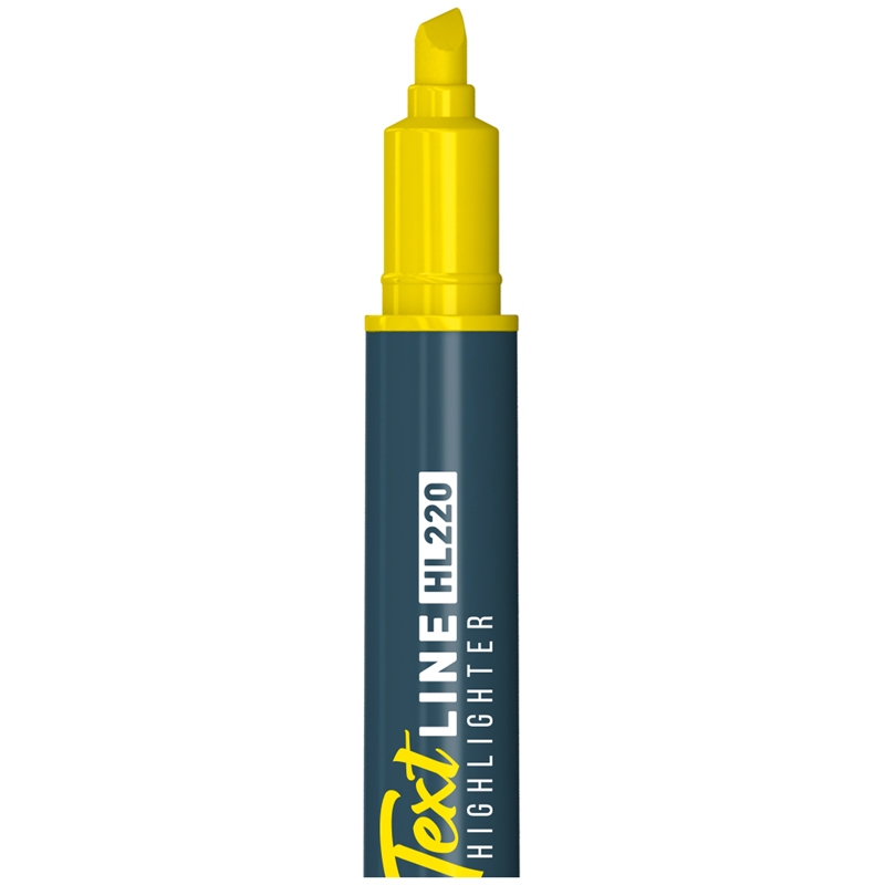 картинка Текстовыделитель двусторонный, 0,5-4 мм, желтый/голубой, гибкий наконечник, "Textline HL220", Berlin от магазина Альфанит в Кунгуре