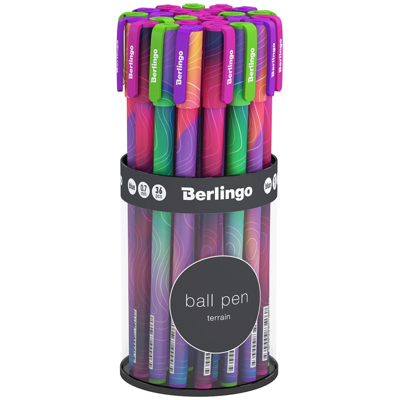 картинка Ручка шариковая, 0,7 мм, синяя, корп. ассорти, грип, "Tech it", Berlingo, CBp_07S09 от магазина Альфанит в Кунгуре
