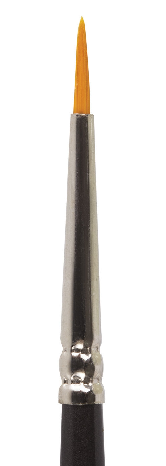 картинка Кисть художественная № 0, синтетика, круглая, длинная ручка, BRAUBERG, 200655 от магазина Альфанит в Кунгуре