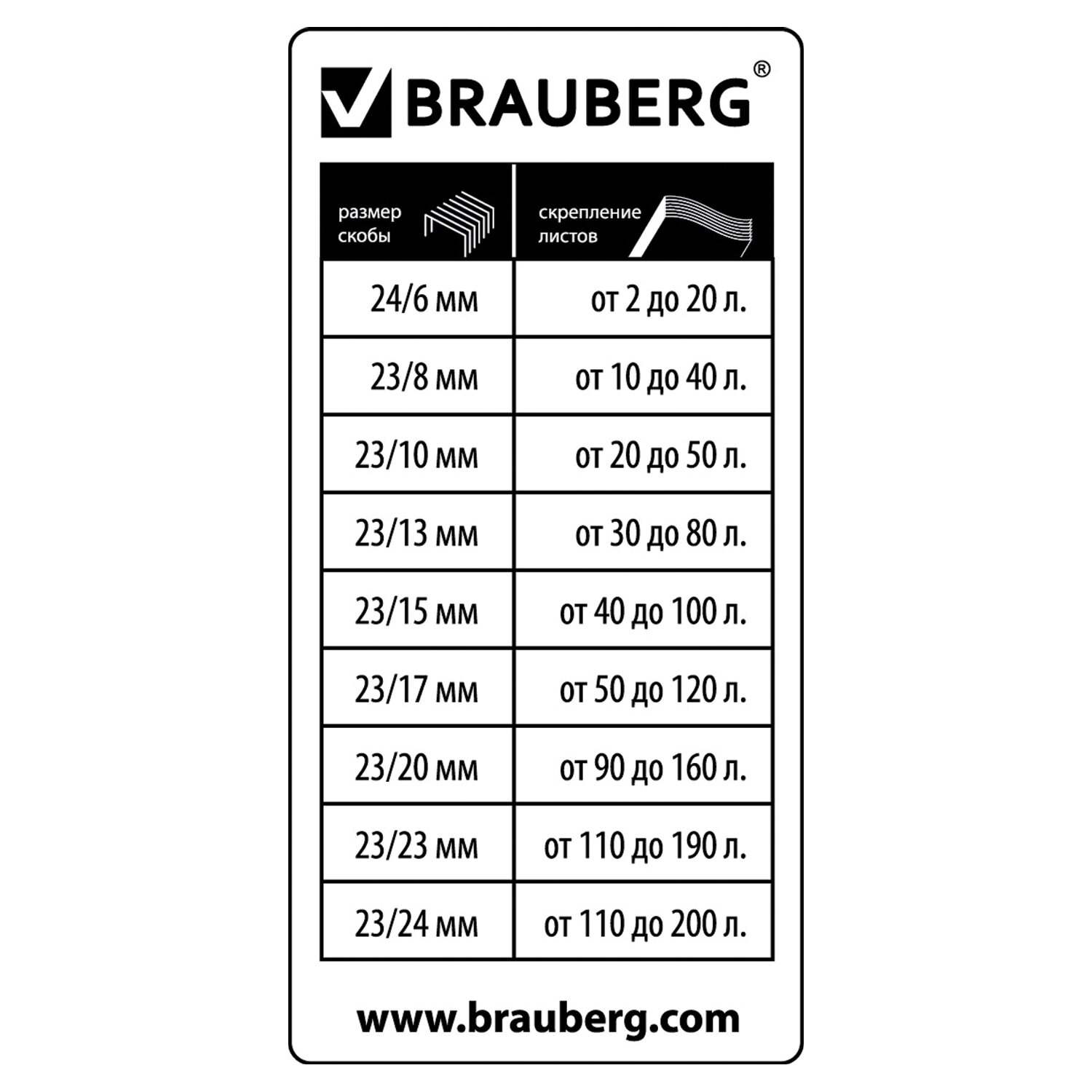 картинка Степлер № 23, 24, 26, на 200 л, черный, "Megamax", BRAUBERG, 222564 от магазина Альфанит в Кунгуре