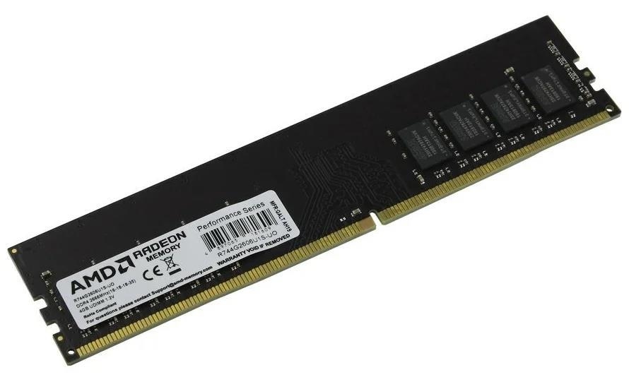 картинка Модуль памяти DIMM 4 GB, AMD Radeon R7 Performance, DDR4, 2666 МГц, R744G2606U1S-UO от магазина Альфанит в Кунгуре