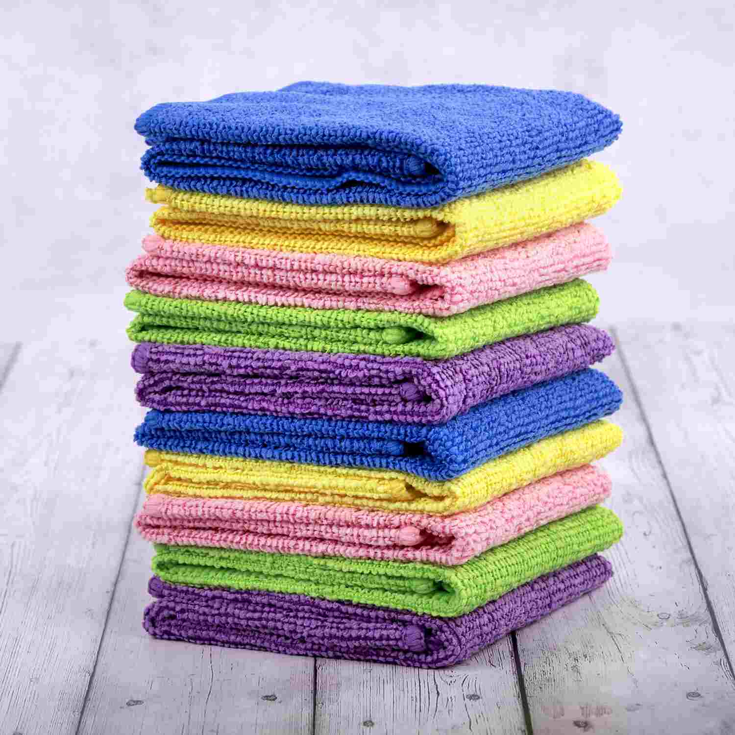 картинка Салфетки из микрофибры, 10 шт, 30*30 см, "Multi Colour Economy Pack 10", LAIMA, 607794 от магазина Альфанит в Кунгуре