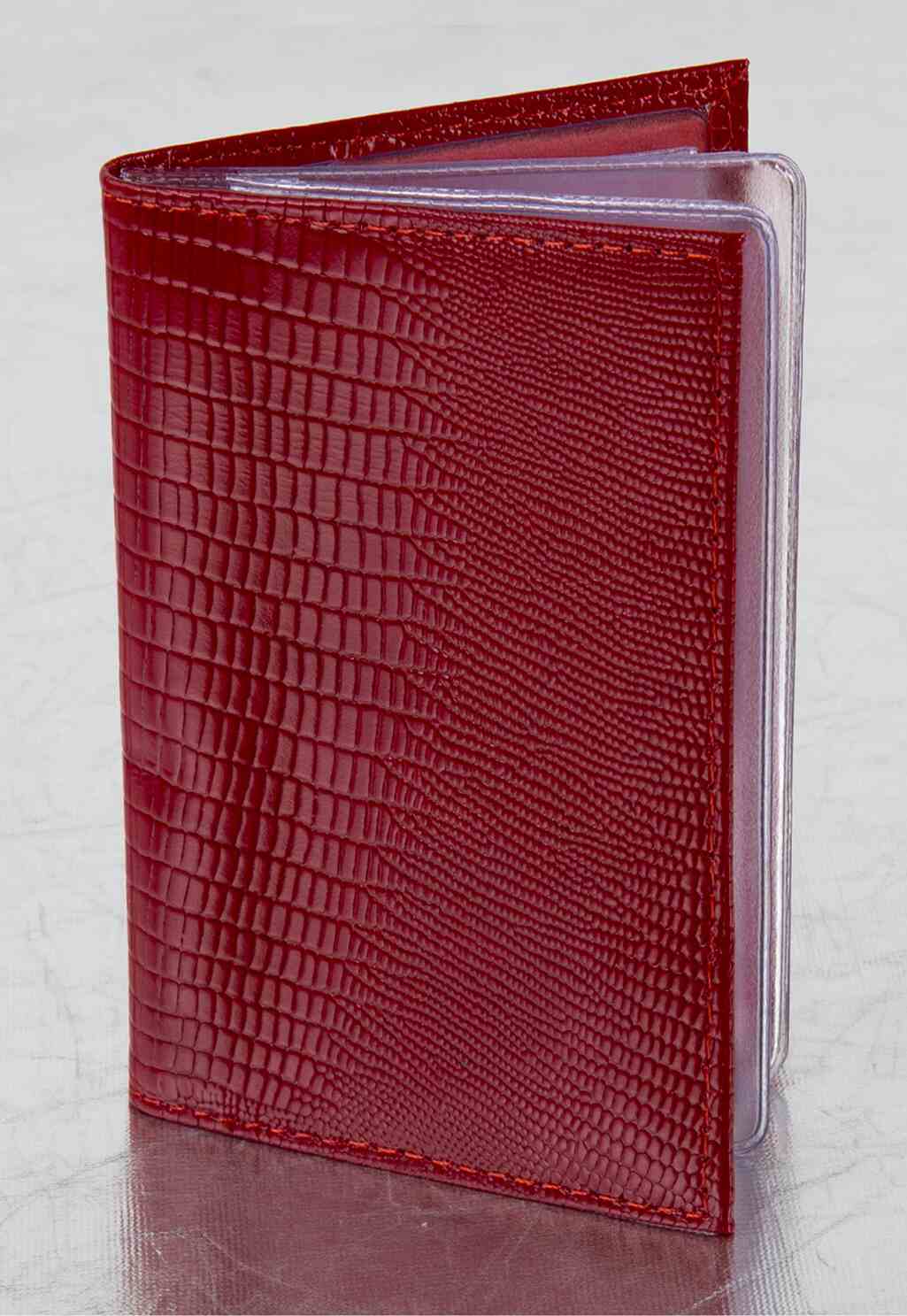 картинка Обложка для автодокументов, натуральная кожа, красный, BRAUBERG, 238191 от магазина Альфанит в Кунгуре