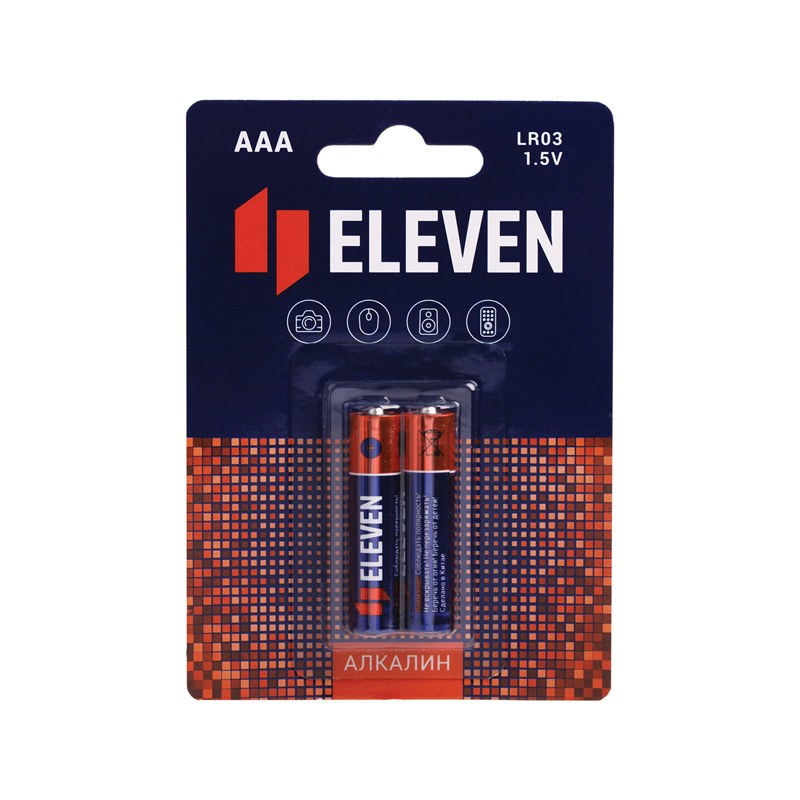 картинка Батарейки ААА, 2*BI, Eleven, BC2, 301744 от магазина Альфанит в Кунгуре