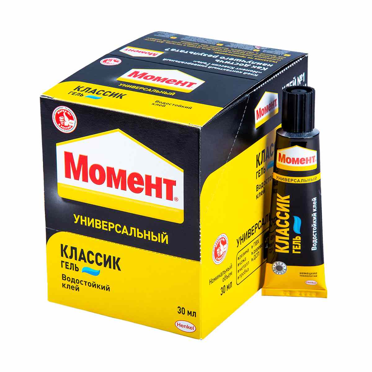 картинка Клей моментального действия, 30 мл, "Классик Гель", Момент от магазина Альфанит в Кунгуре