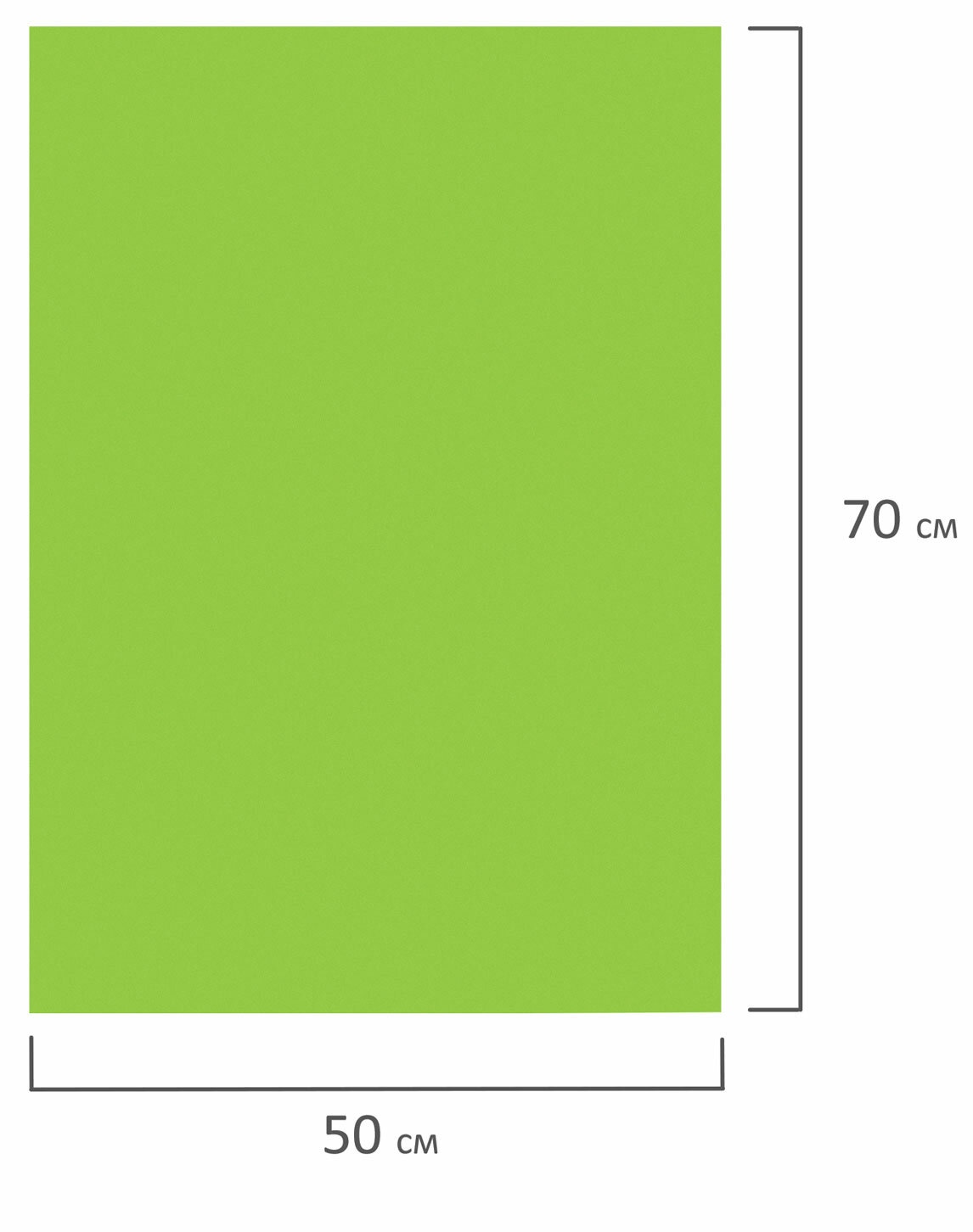 картинка Фоамиран 50*70 см, 1 мм, светло-зеленый, ОСТРОВ СОКРОВИЩ, 661682 от магазина Альфанит в Кунгуре