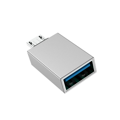 картинка Переходник OTG Borofone BV3 USB 3.0 AF — micro-USB, серебристый, 0L-00043181 от магазина Альфанит в Кунгуре