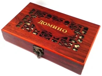 картинка Домино, 28 костей, 20,5*12,5*4 см, в подарочной коробке от магазина Альфанит в Кунгуре