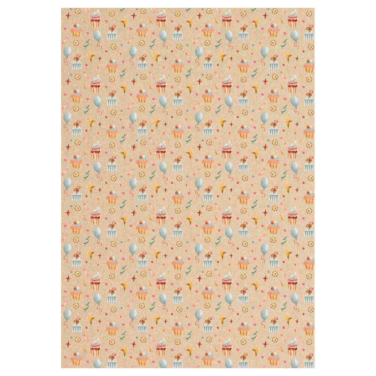 картинка Бумага упаковочная крафтовая, 70*100 см, 70 г/м2, "Happy birthday", MESHU, MS_62814 от магазина Альфанит в Кунгуре