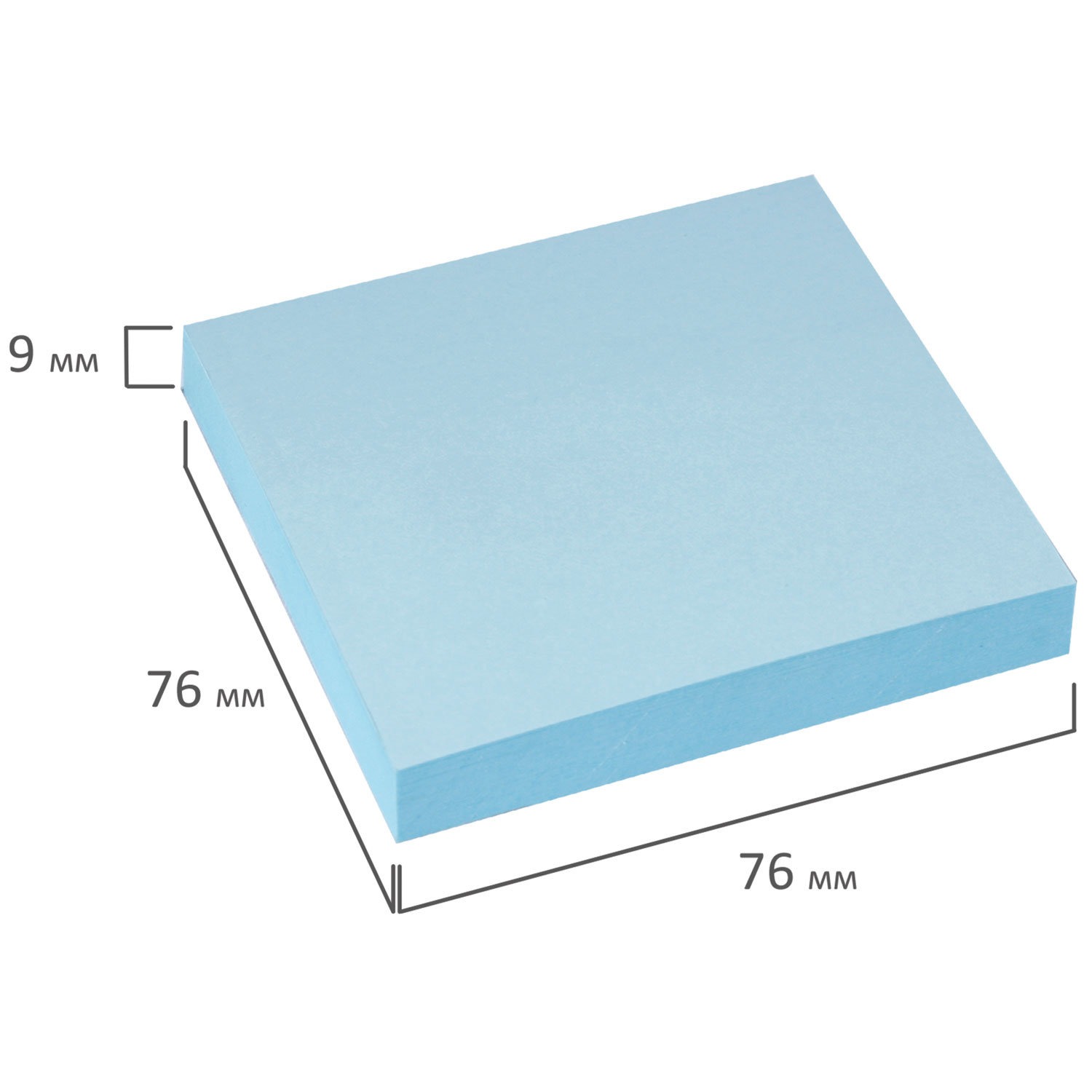 картинка Бумага для заметок с клеевым краем, 7,6*7,6 см, 100 л, голубая пастель, BRAUBERG, 122695 от магазина Альфанит в Кунгуре