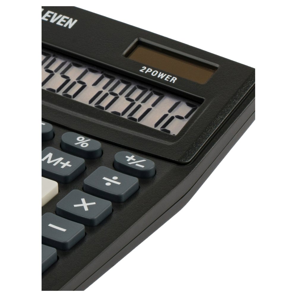 картинка Калькулятор настольный, 12 разрядов, 10,2*13,7*3,1 см, двойное питание, черный, "Business Line", Eleven, CDB1401-BK от магазина Альфанит в Кунгуре