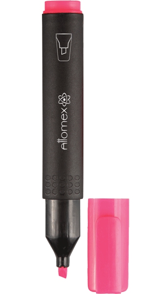 картинка Текстовыделитель, 4 мм, скошенный, розовый, Attomex, 5045303 от магазина Альфанит в Кунгуре