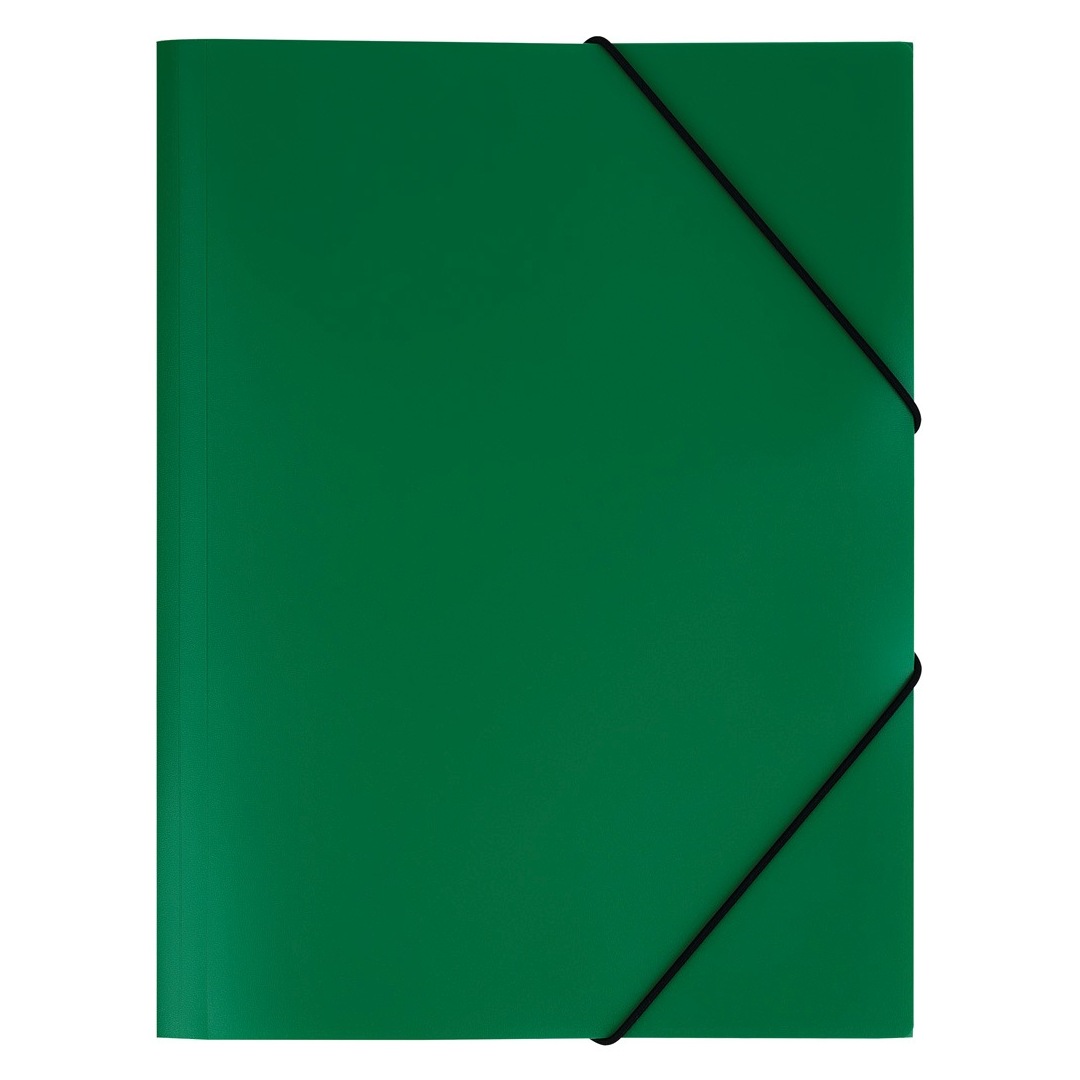 картинка Папка на резинке, А4, 500 мкм, корешок 37, до 300 л, пластик, зеленый, СТАММ, ММ-32190 от магазина Альфанит в Кунгуре