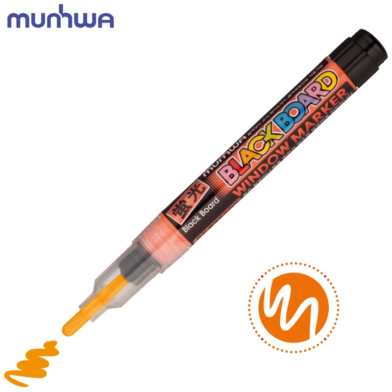картинка Маркер меловой, 3 мм, оранжевый, водная основа, "Black Board Marker", MunHwa, ВМ-11 от магазина Альфанит в Кунгуре