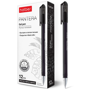 картинка Ручка гелевая, 0,5 мм, черная, "Pantera", Hatber, GP_060750 от магазина Альфанит в Кунгуре