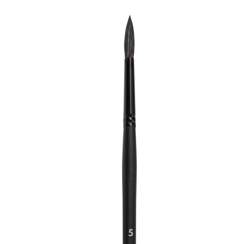 картинка Кисть художественная № 5, белка, круглая, длинная ручка, BRAUBERG ART, 200902 от магазина Альфанит в Кунгуре