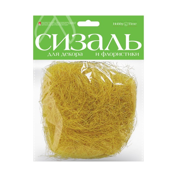 картинка Сизаль, 50 гр, желтый, Hobby Time, 2-377 от магазина Альфанит в Кунгуре