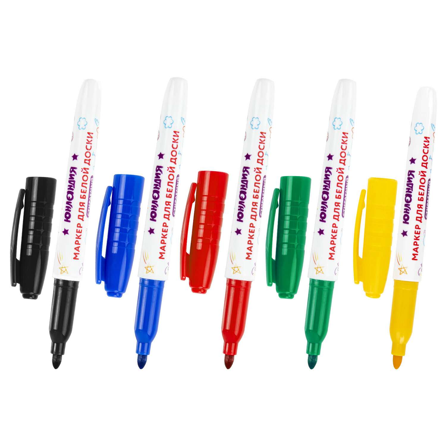 картинка Набор маркеров для доски, 5 шт, 5 цв, 3 мм, "Colorway", Юнландия, 152099 от магазина Альфанит в Кунгуре