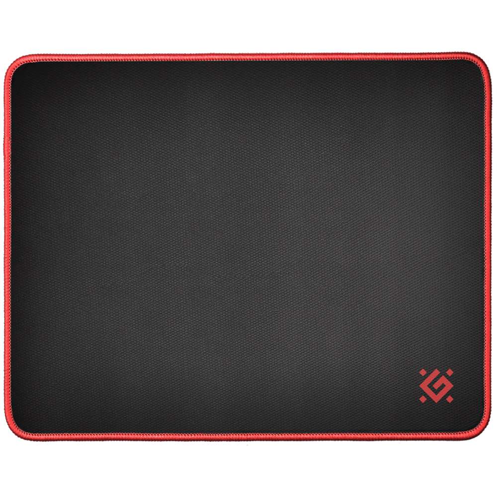 картинка Коврик для мыши Defender "Black M", 360*270*3 мм, ткань/резина, черный/красный, 50560 от магазина Альфанит в Кунгуре