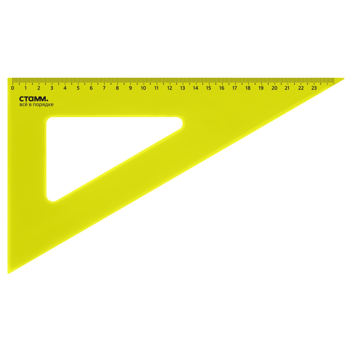 картинка Треугольник 30°, 23 см, пластик, ассорти, "Neon Cristal", СТАММ, ТК54 от магазина Альфанит в Кунгуре