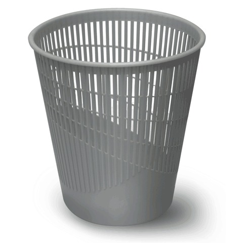 картинка Корзина для мусора 11 л, пластик, серый, сетчатая, BRAUBERG, 230442 от магазина Альфанит в Кунгуре