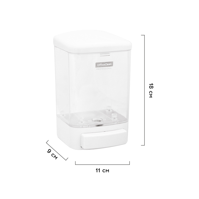 картинка Диспенсер, для жидкого мыла, наливной, 1л, ABS-пластик, белый, OfficeClean, 267512 от магазина Альфанит в Кунгуре