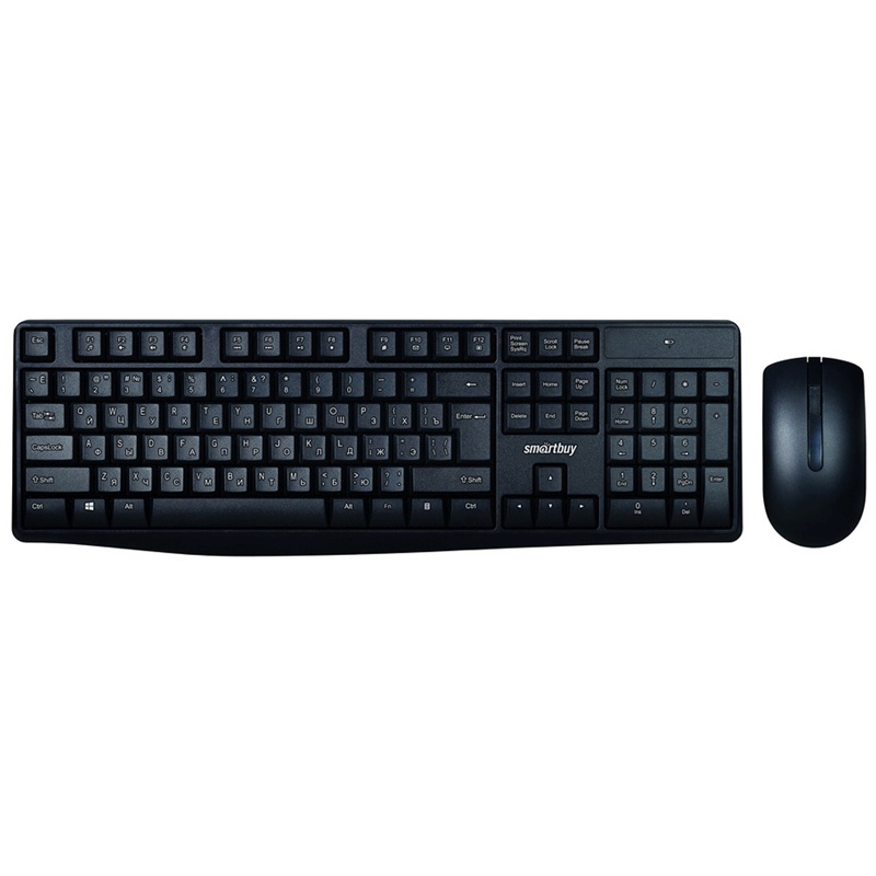 картинка Комплект беспроводной (клавиатура + мышь) SmartBuy ONE 207295AG, черный, SBC-207295AG-K от магазина Альфанит в Кунгуре