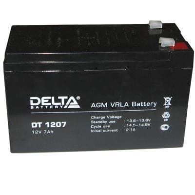 картинка Аккумулятор Delta VRLA12-7.0, 12V, 7Ah от магазина Альфанит в Кунгуре