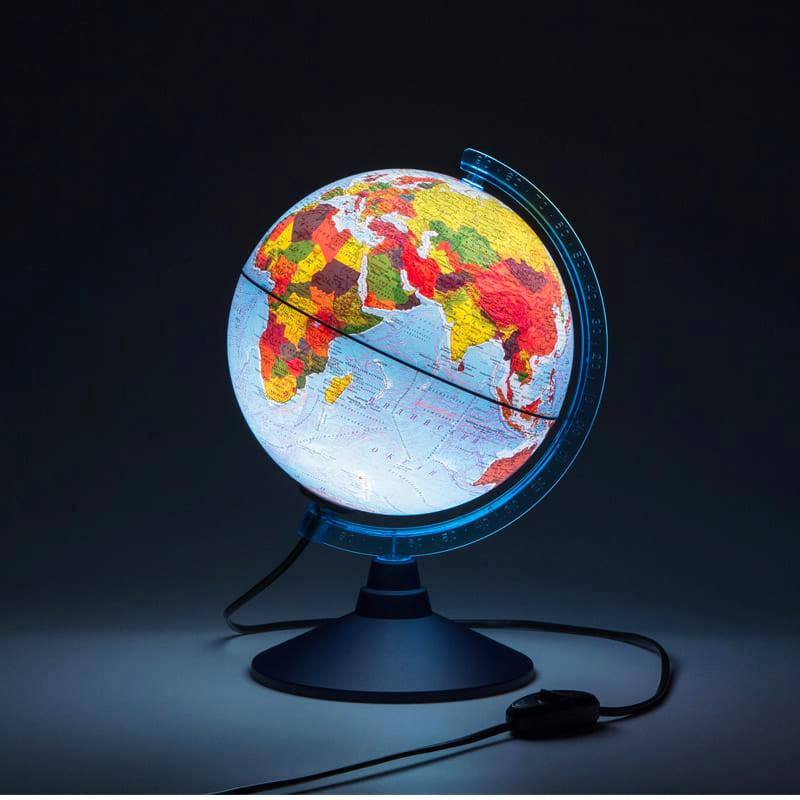 картинка Глобус физико-политический, 21 см, на подставке, Globen, Ке012100181 от магазина Альфанит в Кунгуре