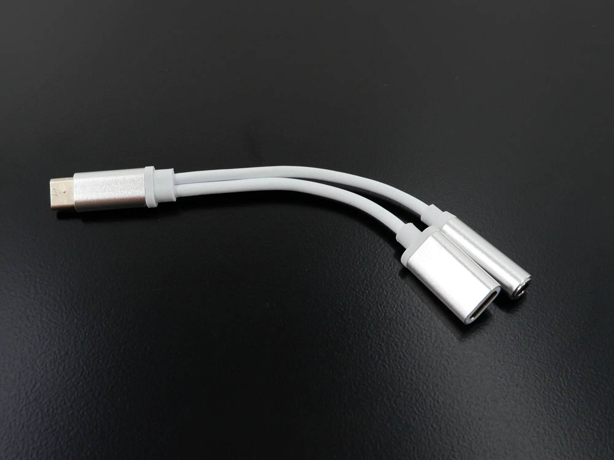 картинка Адаптер Cablexpert, USB Type-C/Jack3.5 F+ Type-C F, белый от магазина Альфанит в Кунгуре
