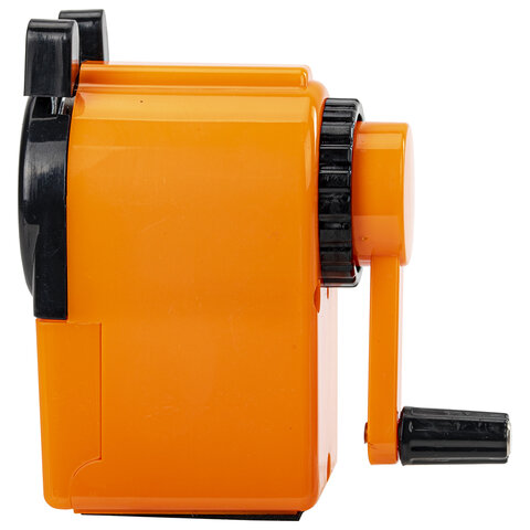 картинка Точилка механическая, 1 отверстие, пластик, оранжевый, BRAUBERG, 229567 от магазина Альфанит в Кунгуре