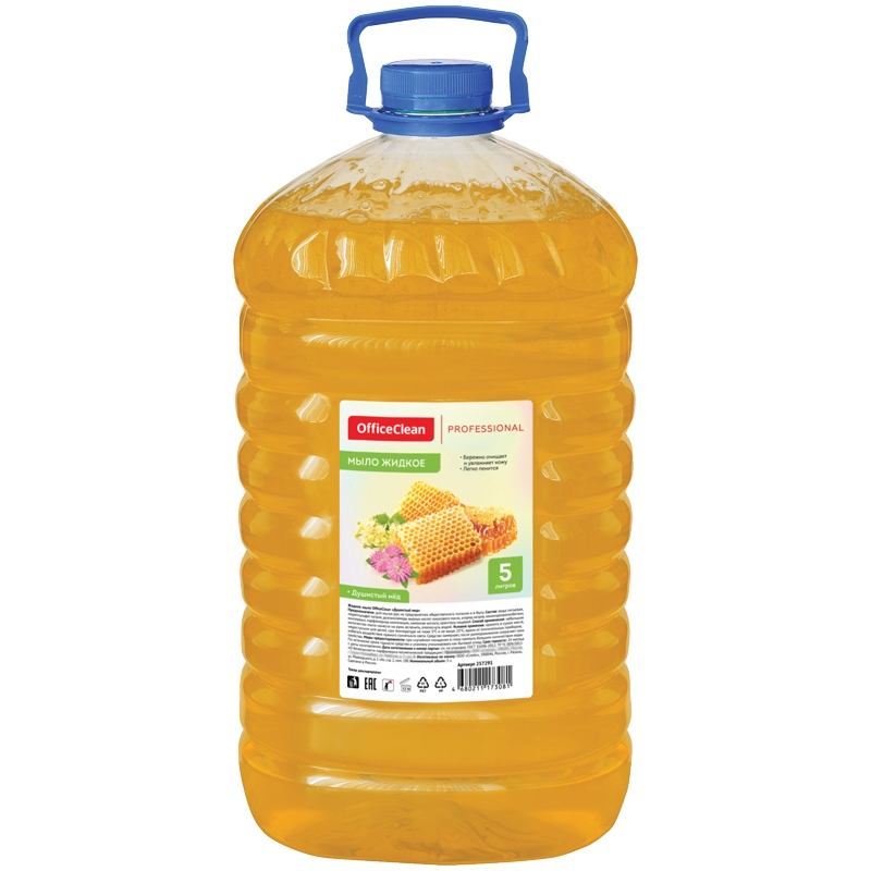 картинка Мыло жидкое, 5 л, бутыль, "Proffesional. Душистый мед", OfficeClean от магазина Альфанит в Кунгуре