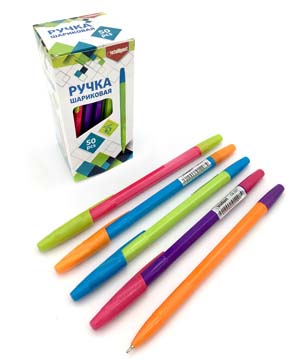картинка Ручка шариковая, 0,7 мм, синяя, корп. ассорти, Intelligent, CB-207, CB-209, 312946 от магазина Альфанит в Кунгуре