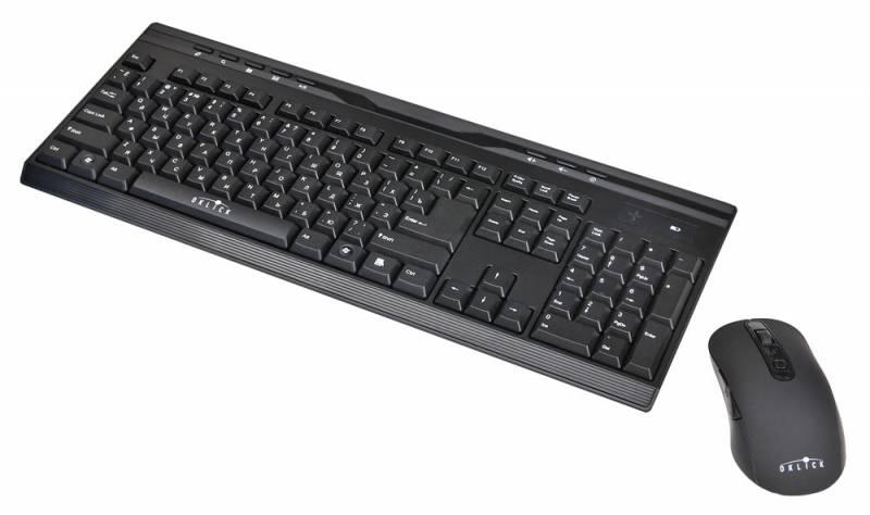 картинка Комплект беспроводной (клавиатура + мышь) Oklick 280M, мультимедиа, черный от магазина Альфанит в Кунгуре