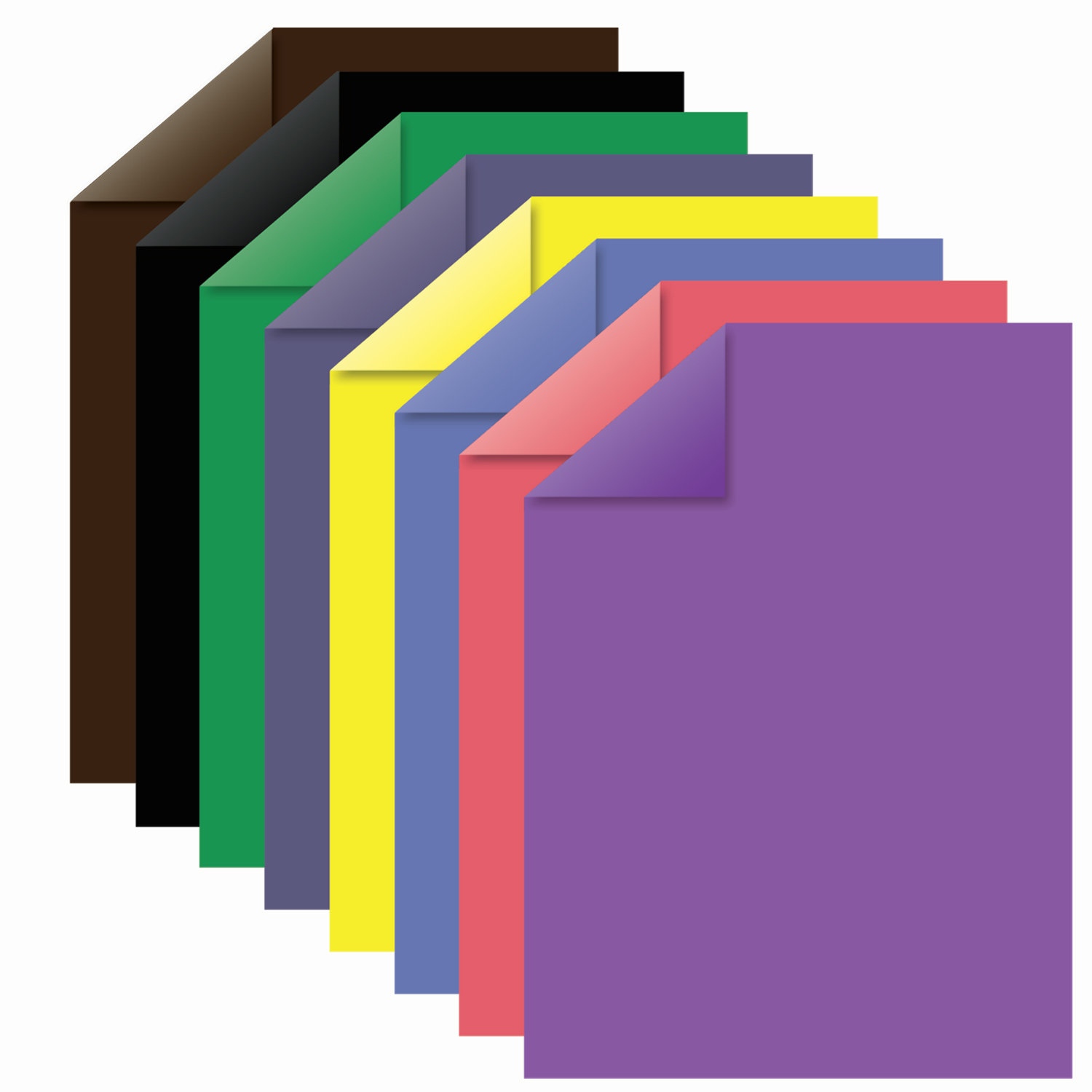 картинка Бумага цветная двусторонняя, А4, 16 л, 8 цв, мелованная, Юнландия, 129558 от магазина Альфанит в Кунгуре