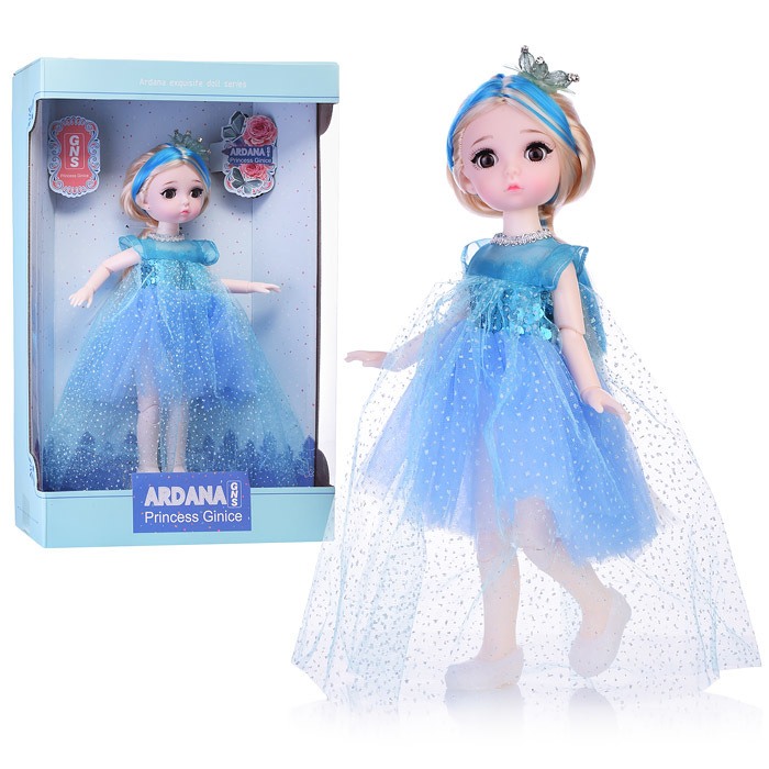 картинка Кукла шарнирная, 28 см, голубой, в коробке, "Барбара", 202262 от магазина Альфанит в Кунгуре