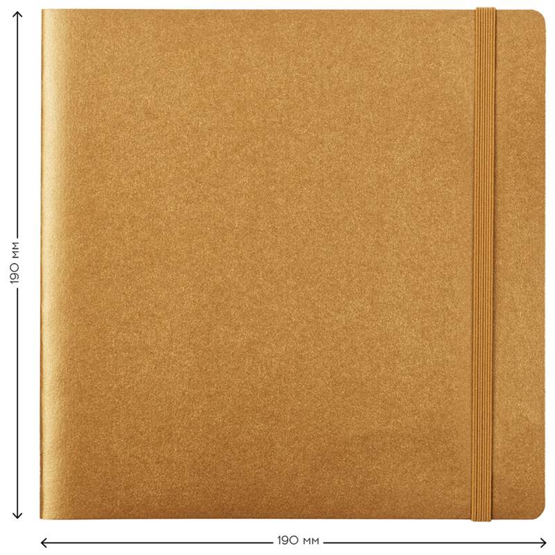 картинка Скетчбук, 19*19 см, 20 л, 200 г/м2, золотой, на резинке, для акварели, Greenwich Line, SkBWl_37682 от магазина Альфанит в Кунгуре