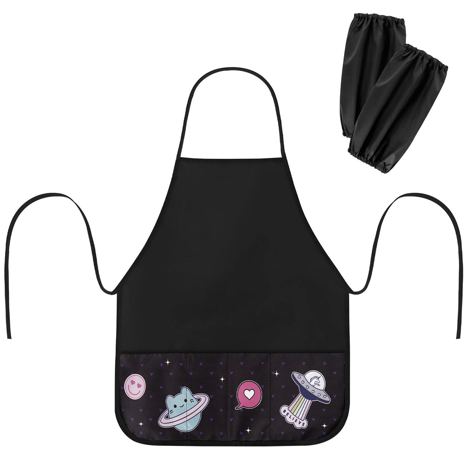 картинка Фартук для труда, 46*54 см, 3 кармана, с нарукавниками, "Space sweets", BRAUBERG, 272446 от магазина Альфанит в Кунгуре