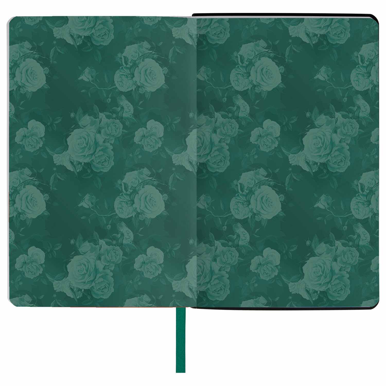 картинка Ежедневник недатированный, А5, 136 л, экокожа, зеленый, твердый, с дизайном, "Vista. Rose", BRAUBERG, 111983 от магазина Альфанит в Кунгуре